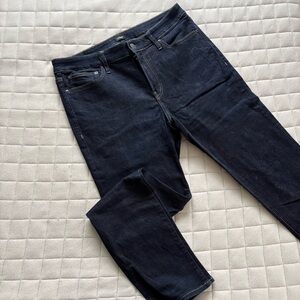 Express Men's Deep Indigo Slim Jeans 33x32 Hyper Stretch